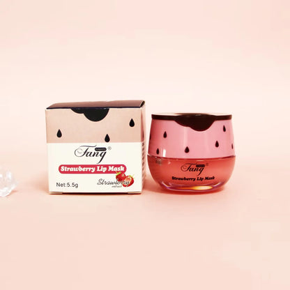5.5g Lip Sleep Mask Night Sleep Maintenance Moisturizing Lip Gloss Bleach Cream Nourishing Lip Care Strawberry Honey